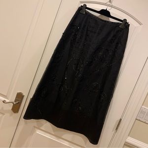 Ann Taylor- Silk, Sequinned long skirt-size 12